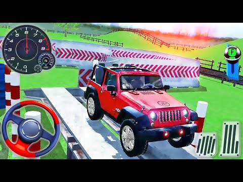 Car Trials Crash Driver Simulator - Red Jeep and Sport Car Driving - Android GamePlay