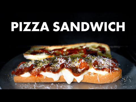 Homemade Pepperoni Pizza Sandwich Recipe!