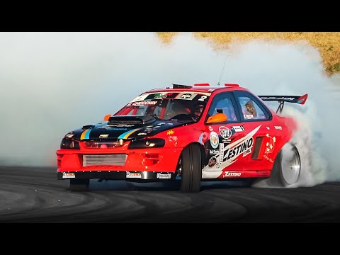 RWD Subaru Impreza GC8 w/ Toyota 2JZ Engine Drifting on Track & Sound!