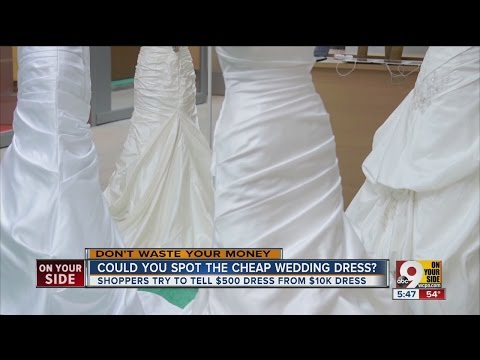Could you spot the cheaper wedding dress?