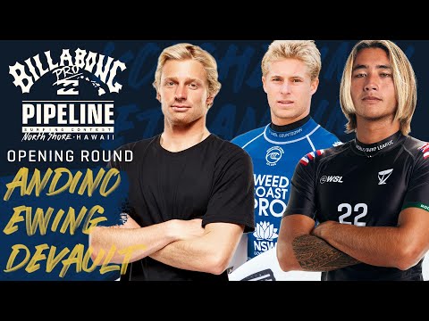 Andino, Ewing, deVault Billabong Pro Pipeline - Men's Opening Round Heat Replay