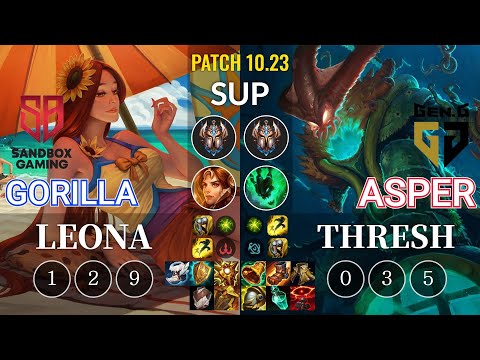 SB GorillA Leona vs GEN Asper Thresh Sup - KR Patch 10.23