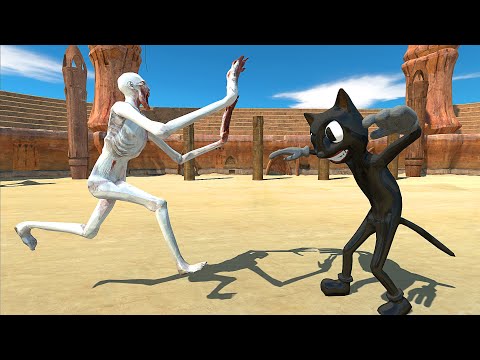 SCP 096 VS CARTOON CAT AT ARENA - Animal Revolt Battle Simulator