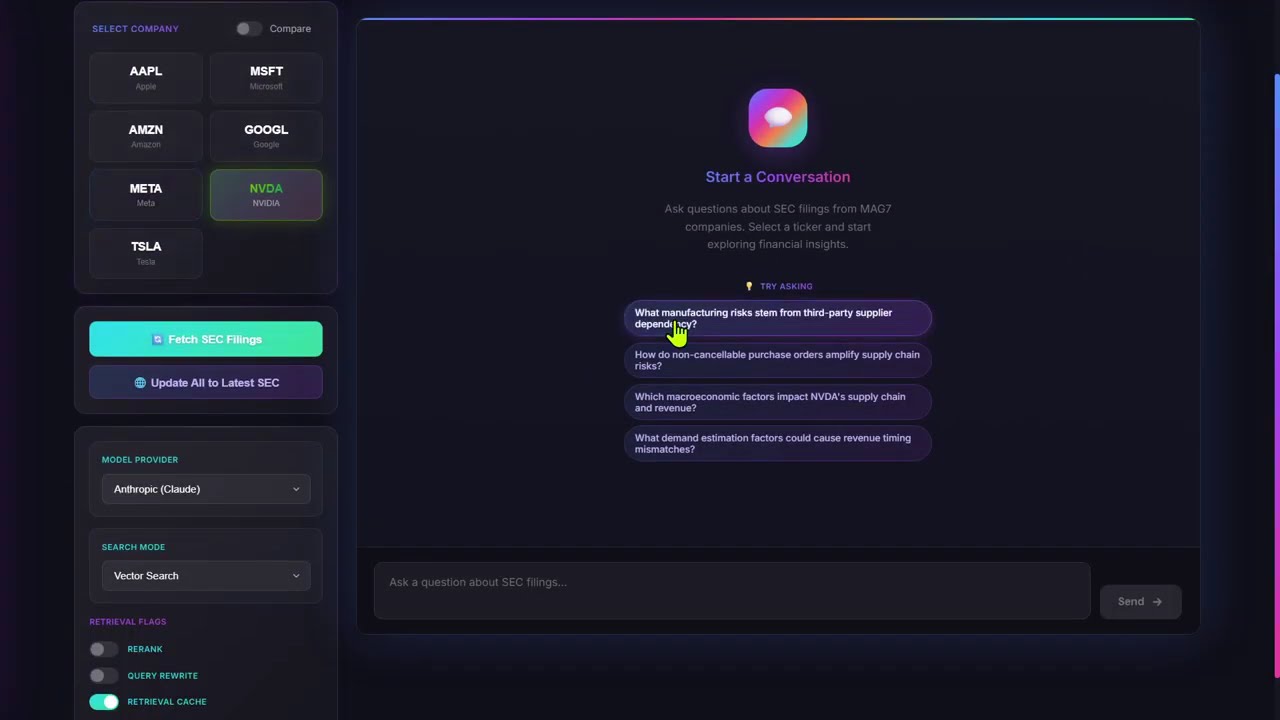 MAG7 SEC Filings Analyzer — Agentic Financial Intelligence Platform
