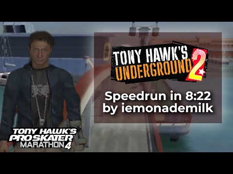 Tony Hawk's Underground 2 Sick NG+ by Iemonademilk in 8:22 - Tony Hawks Pro Skater Marathon 4