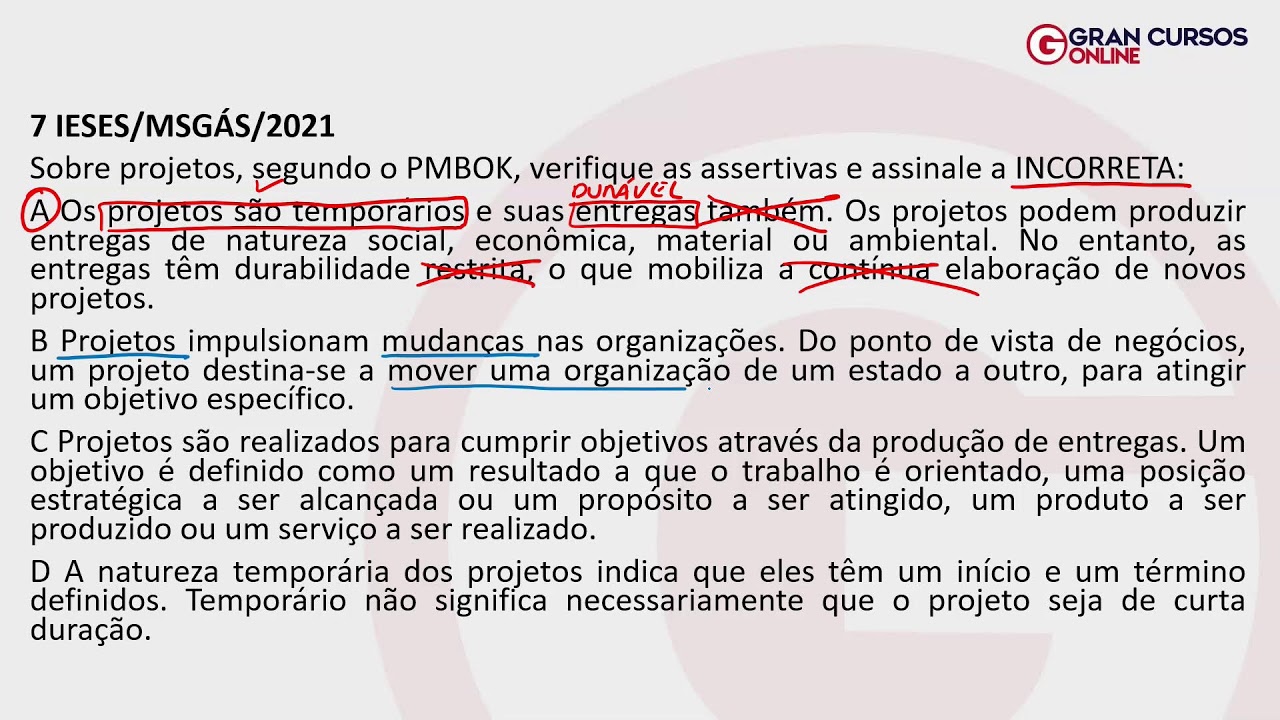 Aula 01 - Gestão de projetos: conceito e características