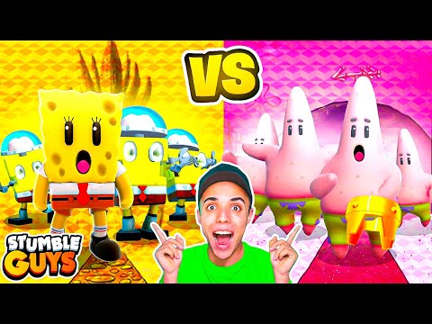 SKINS *BOB ESPONJA vs PATRICIO* BATALLA de SKINS en STUMBLE GUYS! 😨