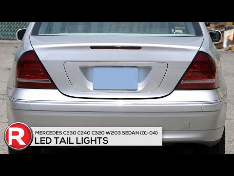 Demo: Spec-D LED Tail Lights Mercedes C230 C240 C320 W203 Sedan (01-04) Sequential Black/Tinted/Red