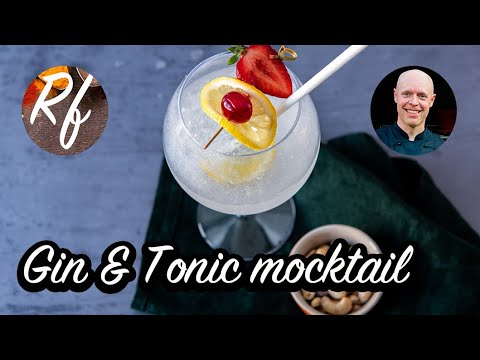 Bjud på en alkoholfri Gin & Tonic mocktail. Jag hade i några droppar ginessens för liknande smak som en klassisk Gin & Tonic. >