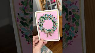 Sparkly watercolor wreath