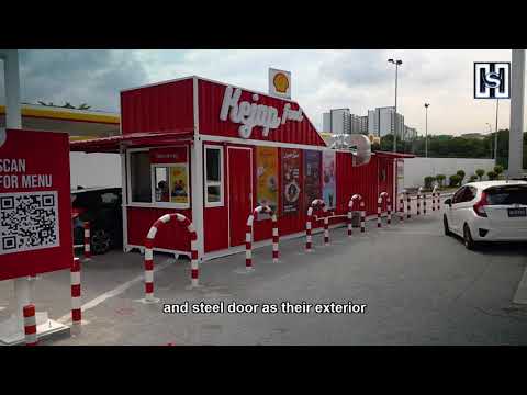 Converting 40' Container into a Fast Food Drive-Thru
