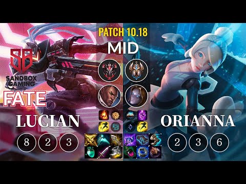SB FATE Lucian vs Orianna Mid - KR Patch 10.18