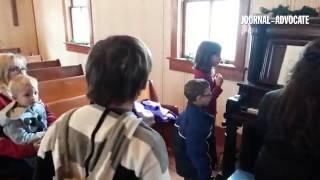 Joy to the World - Caroling in the church at the Overlabd Trail Museum during A Child's Christmas on