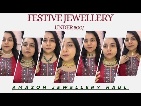 Affordable Elegance: Amazon Festive Jewellery Haul under 500 | #amazonjewelleryhaul | ShaliniJaimini