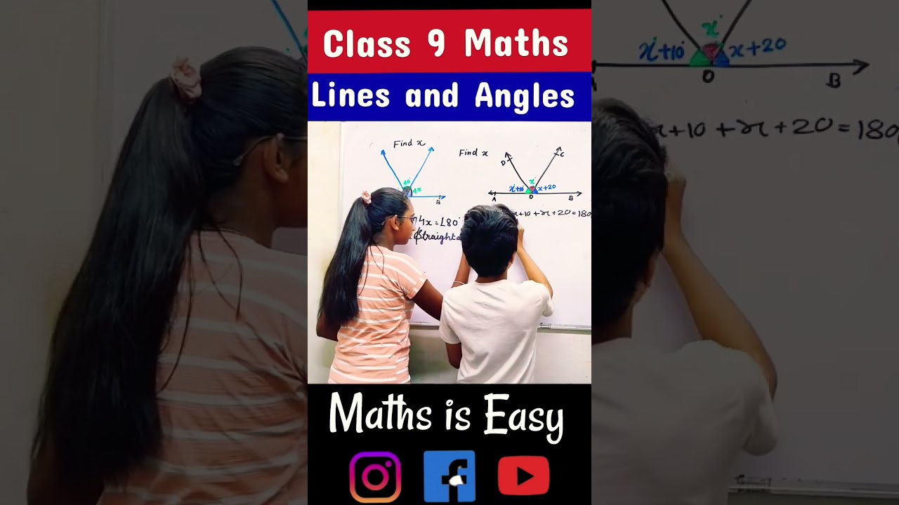 Lines and Angles Class 9 | Important Questions Class 9 Lines and Angles #shorts #youtubeshorts #fun