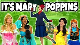 DISNEY PRINCESSES SAVED BY MARY POPPINS. (Mary Poppins Returns Movie Parody) Totally TV