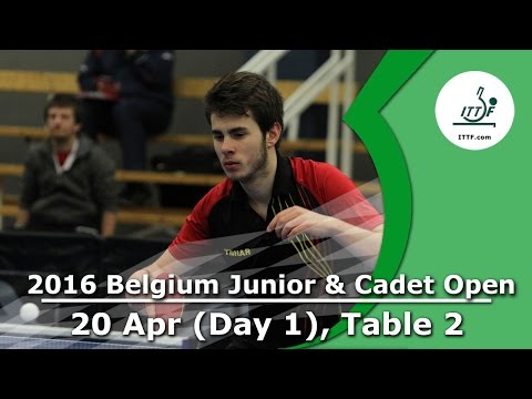 2016 Belgium Junior & Cadet Open - Day 1 LIVE (TABLE 2)