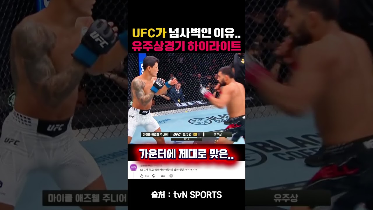 유주상경기 하이라이트 UFC가 넘사벽인 이유.. #tnN #유주상 #애즈웰주니어  #종합격투기 #복싱 #boxing #mma #ufc #파트리시우 #경기 #ufc리뷰
