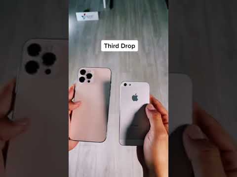 “Drop Test” iPhone 5 VS 12 PM Which screen breaks first? 😱 #drop #phones #droptest #iphone #tech