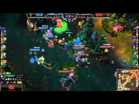 Incredible Leap cancel Uzi Tristana Ultimate - SHR vs EDG Game 5 (S4 Worlds)