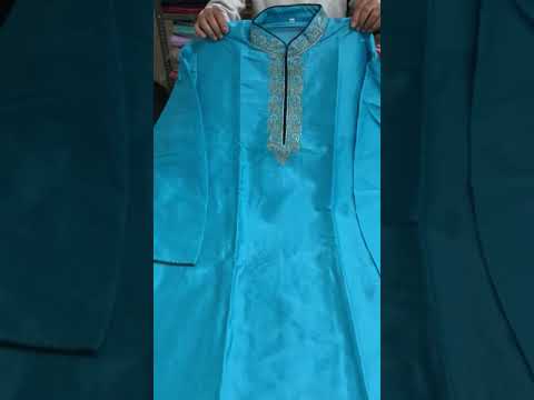 Embroidered silk fancy kurta pajama, size: 38-48 available