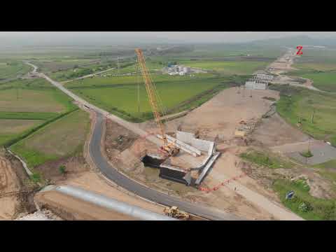 Autostrada A10 Sebes Turda, lotul 2, grinzile cazute la km 25, supratraversare DN 14B, 31 mai 2019