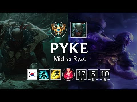 Pyke Mid vs Ryze - KR Challenger Patch 8.22
