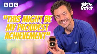 Harry Styles EXCLUSIVE Interview 💛 and GOLD BADGE With Blue Peter! ⭐️