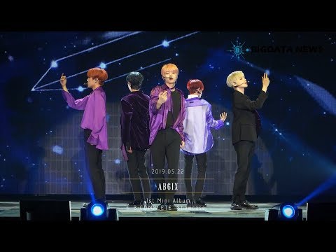 190522 AB6IX '(별자리) SHINING STARS' performance at Media Debut Showcase English & Khmer lyrics trans