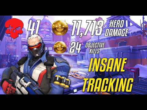 Overwatch Soldier 76 DAFRAN TRACKING - 41 Kills on Volskaya Industries [Stream Highlights]