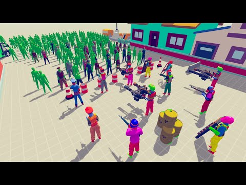 Zombie 100 Units vs Army Soldier - Totally Accurate Battle Simulator TABS