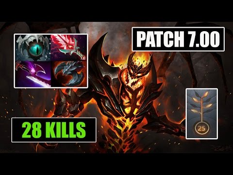 DOTA 2 Patch 7.00 - Shadow Fiend Made 28 Kills WITH Skadi and Others