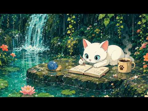 Rainy Forest Lofi 🌧️ relaxing beats for study, reading & focus