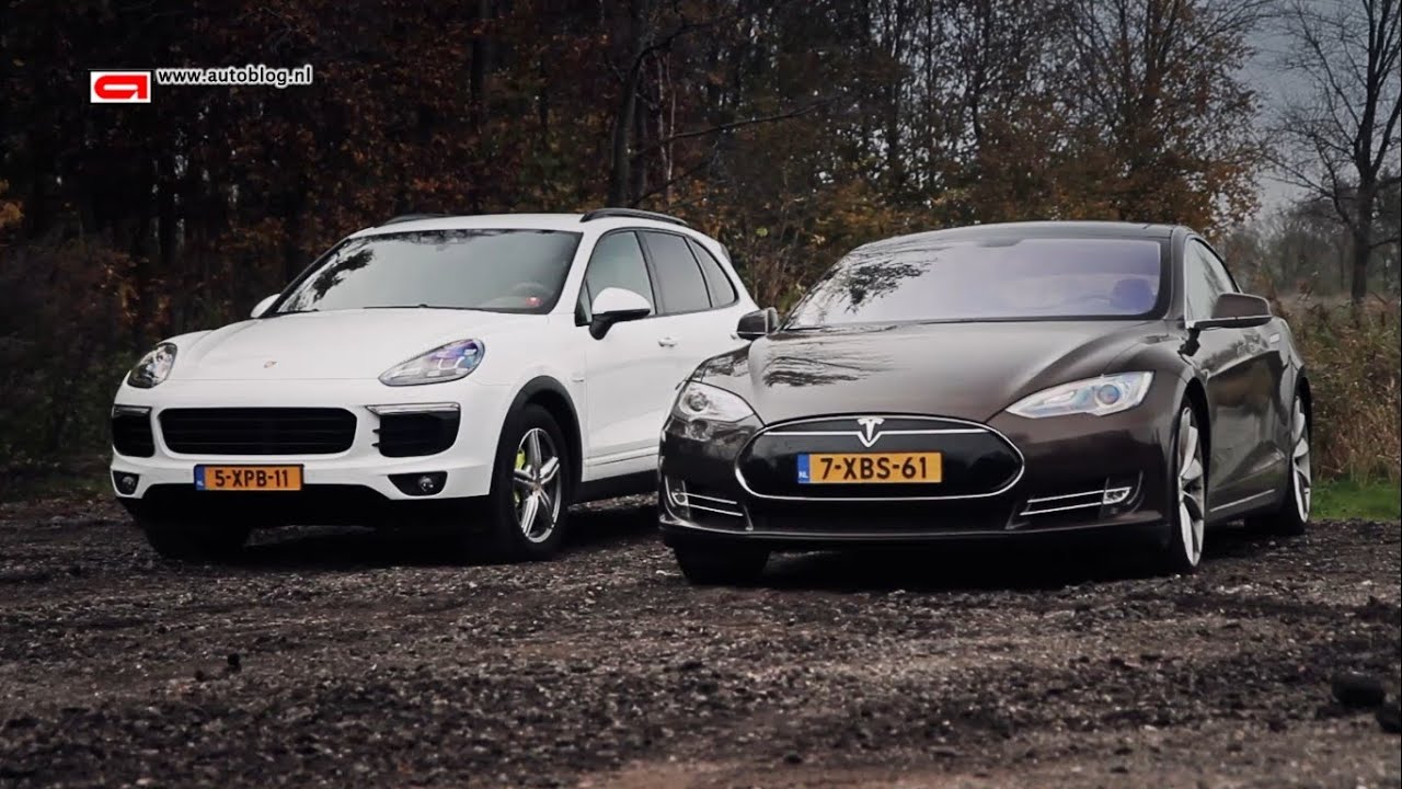 Porsche Cayenne S E-Hybrid versus Tesla Model S 85
