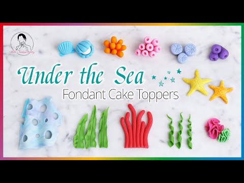 Sea Cake Topper｜How to Make Sea Cake Decorations｜Under the Ocean Fondant｜Ocean Cake Decorating Ideas