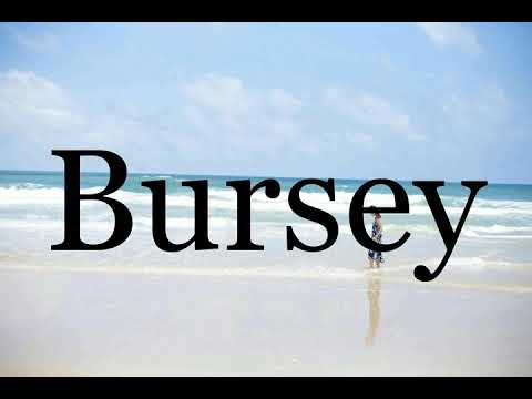 How To Pronounce Bursey🌈🌈🌈🌈🌈🌈Pronunciation Of Bursey