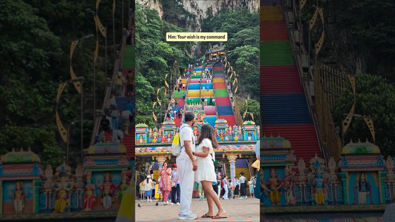 Struggle behind the perfect photo. Malaysia, Malaysia Travel, Batu Caves, Kuala Lumpur, Couple Photo
