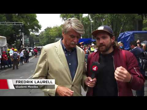 Svenske Fredrik: "Vi hade änglavakt som överlevde jordbävningen" - Nyheterna (TV4)