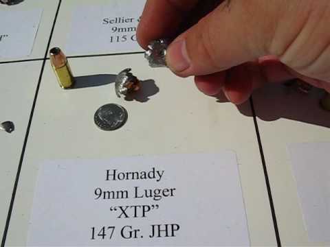 Hornady 147gr 9mm TAP JHP Ballistics Gel Test (HD)