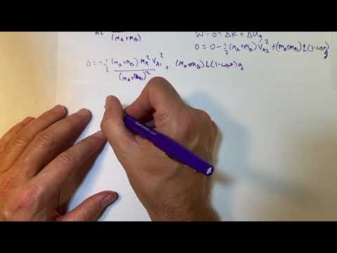Solving the ballistic pendulum problem
