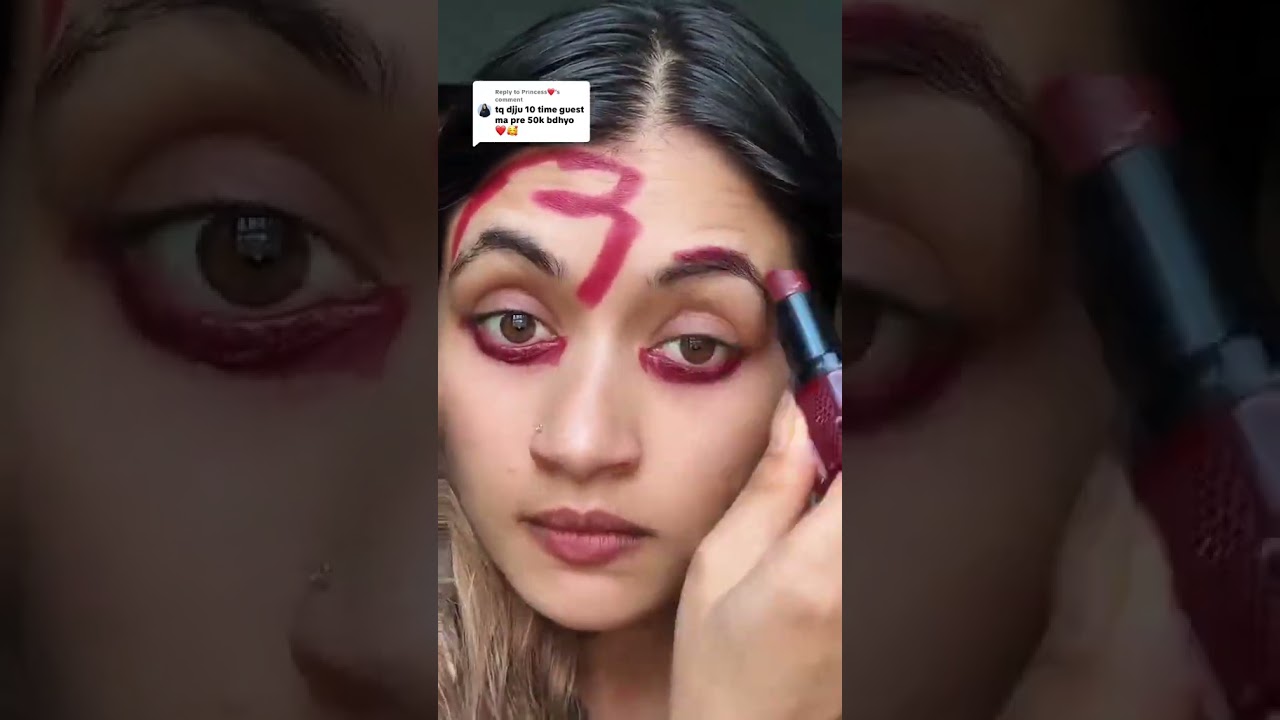 Bold Red Makeup Transformation Look | Creative Beauty Reel Tutorial