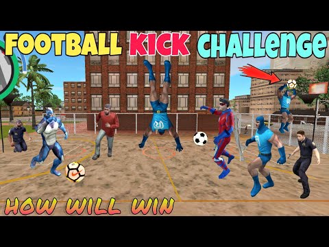 Rope Hero Football Kick Challenge । Rope Hero Vice Town । New Trick  । Junnu Malik Gaming