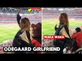 Odegaard's girlfriend DANCES Along to Arsenal fans' 'Waka Waka' Chant for Kai Havertz