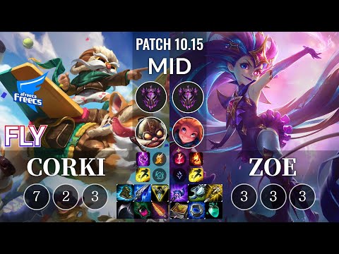 AF Fly Corki vs Zoe Mid - KR Patch 10.15