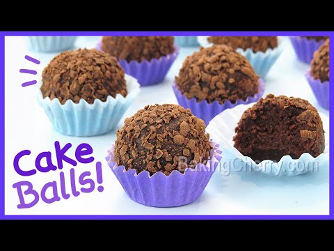 3-Ingredient Chocolate Cake Balls | Easy Recipe | Cake pops | Baking Cherry