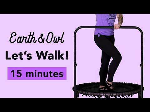 15 Minute Rebounder Walk Workout for Seniors | Beginner Friendly Rebounding with Earth & Owl thumbnail
