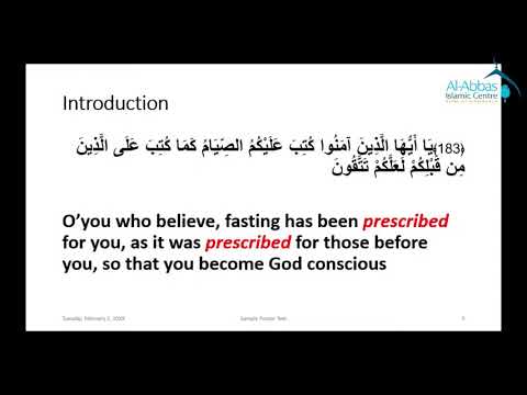 Eve 7th Sha'baan 1443- Thursday Night Program- Benefits of fasting- Dr Mubarak Janmohammed