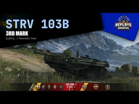 Strv 103B - 3rd mark / 8 frags, 10548 damage, 1522 exp., Mountain Pass, World of Tanks