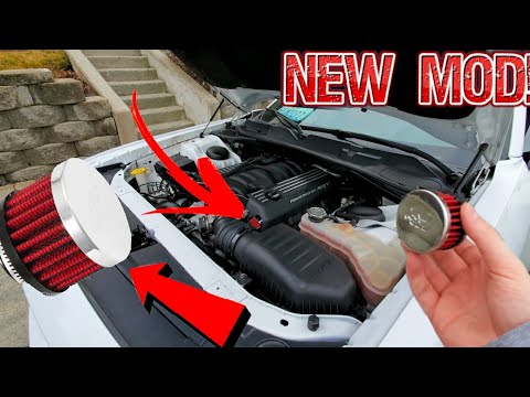 New K&N Breather Filter Install on my Challenger Scatpack 392! (NEW MOD!!)