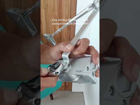 Door closer Installation | Cara memasang penutup pintu #woodworking